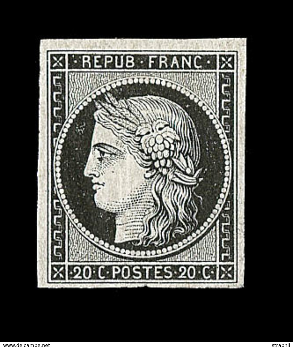 * EMISSION CERES 1849 - * - N°3a - 20c Noir. S/Blanc - TB - 1849-1850 Ceres