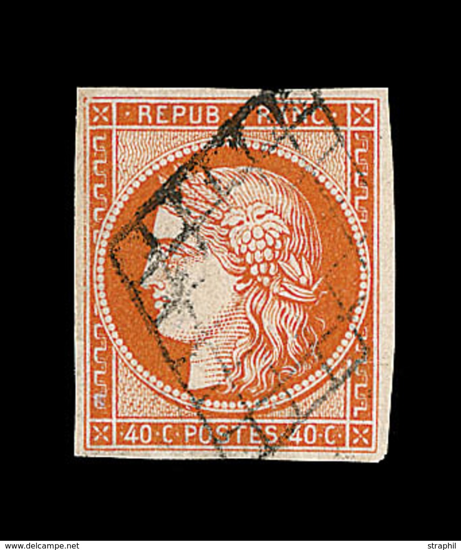 O EMISSION CERES 1849 - O - N°5 - 40c Orange - Signé Calves/ Daytere - TB - 1849-1850 Ceres