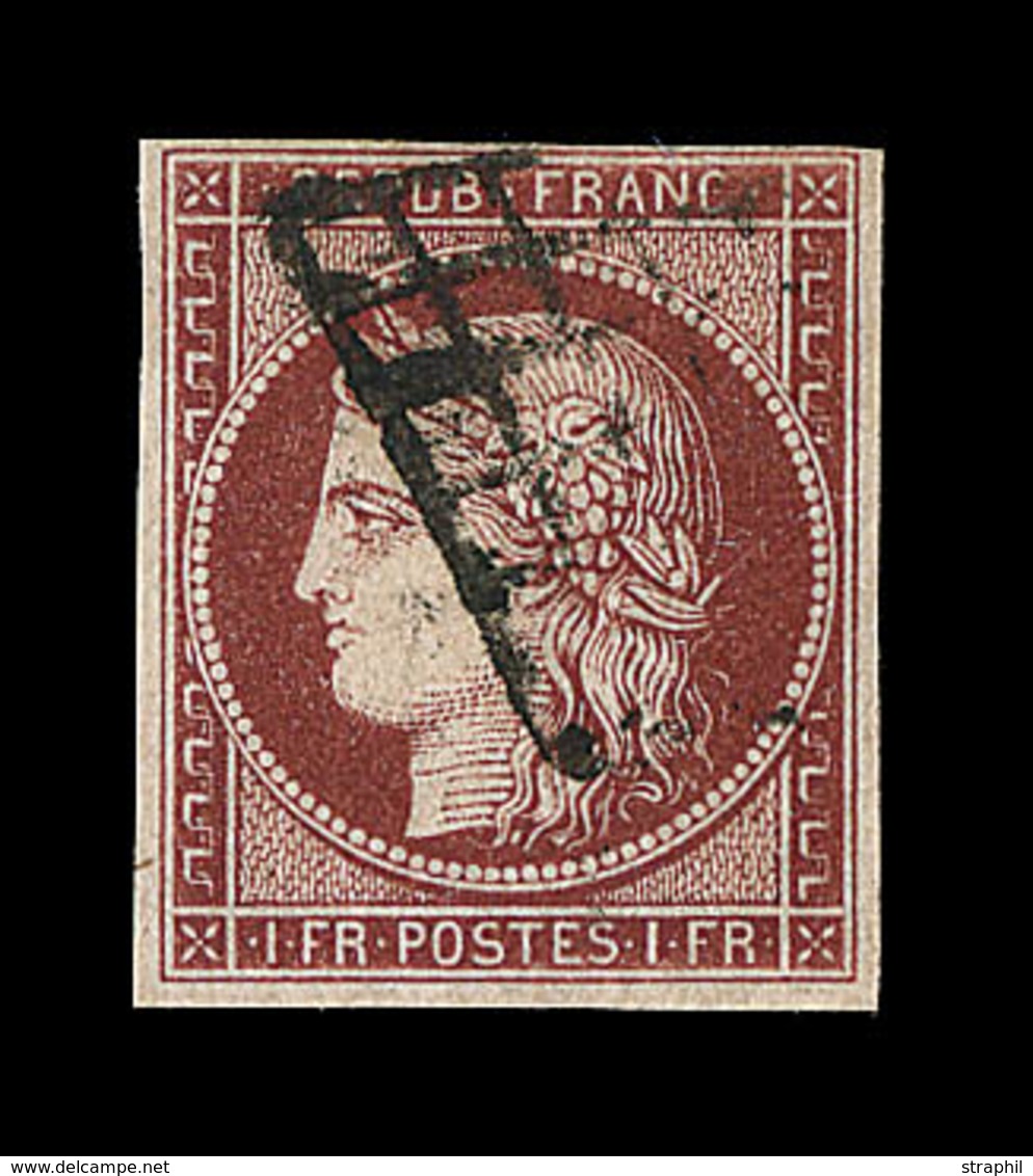 O EMISSION CERES 1849 - O - N°6 - 1F Carmin Foncé - Signé A. Brun- TB - 1849-1850 Ceres