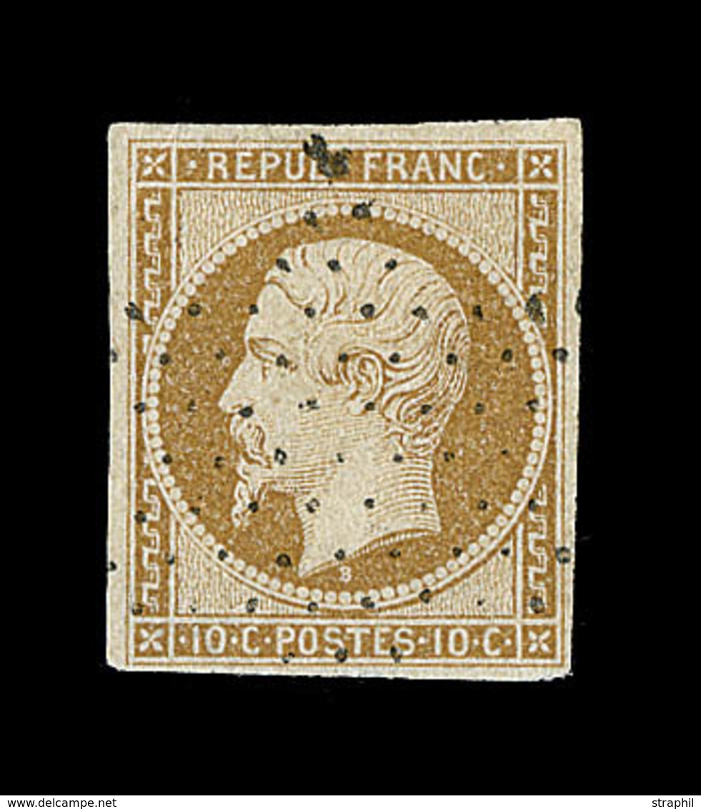 O EMISSION PRESIDENCE - O - N°9 - 10c Bistre Jaune - Signé Calves - TB - 1852 Louis-Napoleon