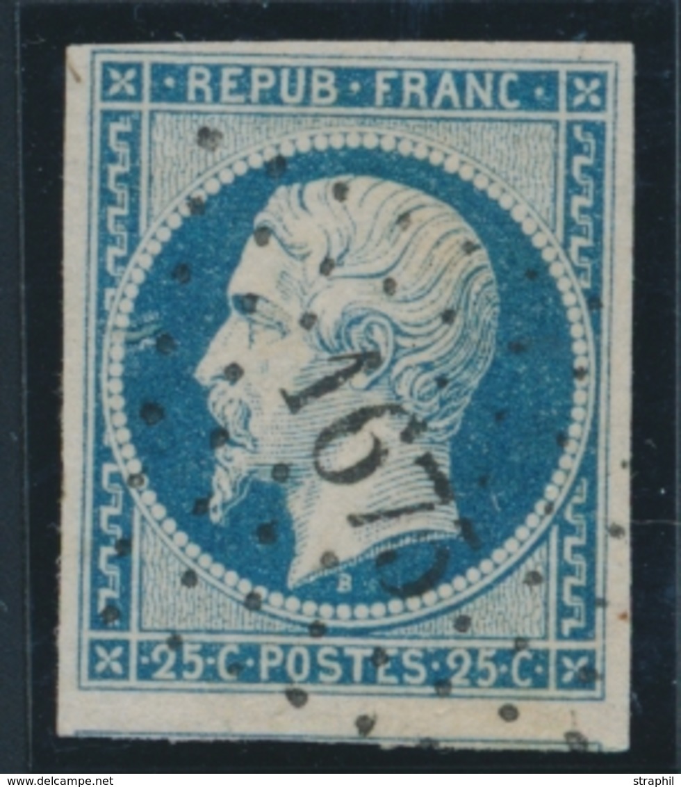 O EMISSION PRESIDENCE - O - N°10 - Obl PC 1673 + Filet Voisin - TB/SUP - 1852 Louis-Napoleon