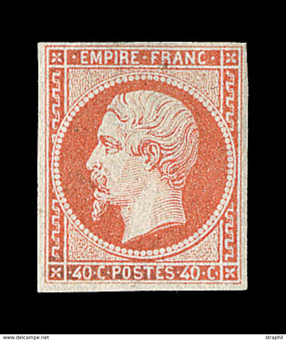 * NAPOLEON NON DENTELE - * - N°16 - 40c Orange - Signé Calves - Comme ** - TB - 1853-1860 Napoléon III.