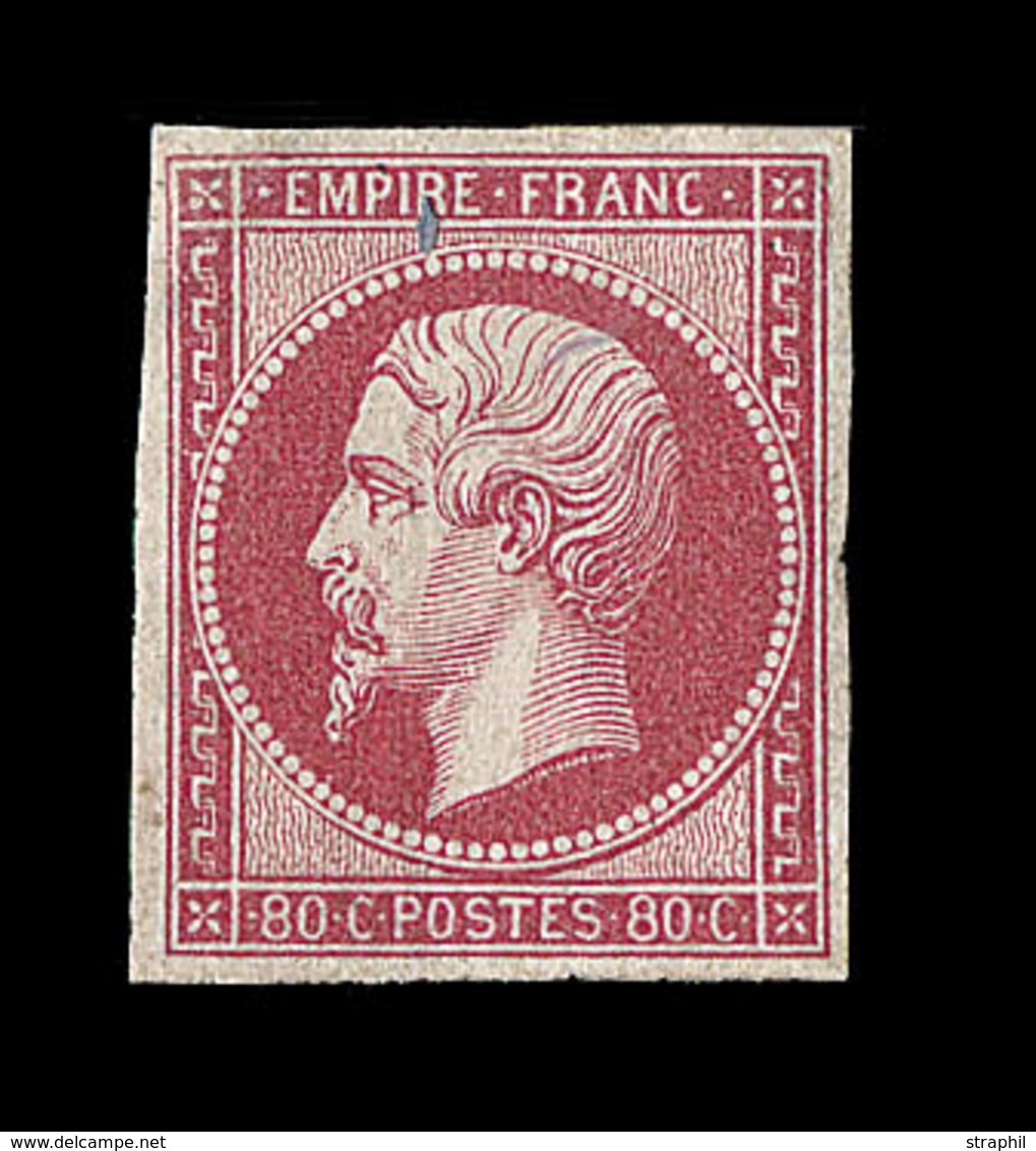 ** NAPOLEON NON DENTELE - ** - N°17B - 80c Rose - TB - 1853-1860 Napoleon III