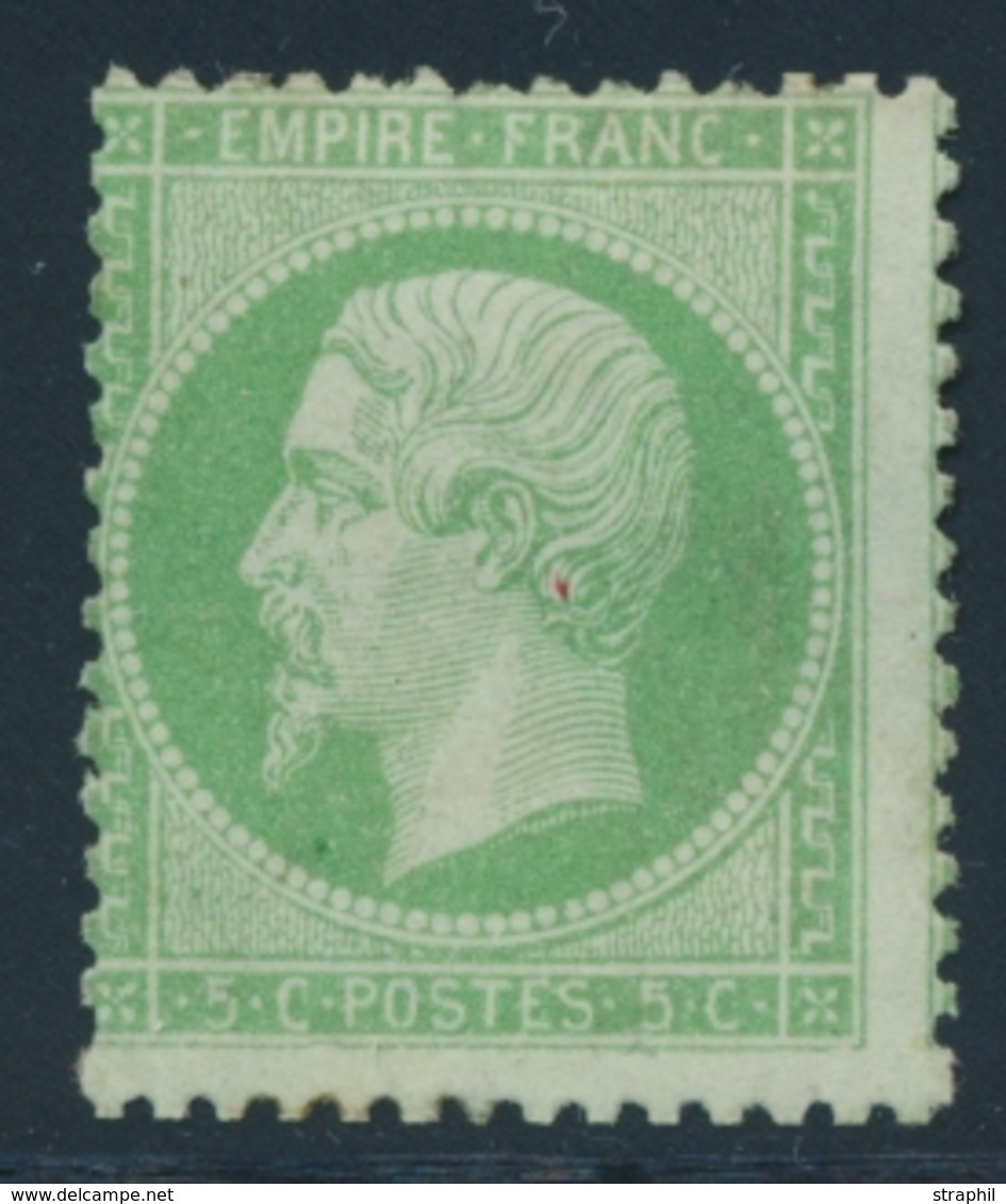 * NAPOLEON DENTELE - * - N°20 - 5c Vert - Char. Marquée - TB - 1862 Napoléon III.