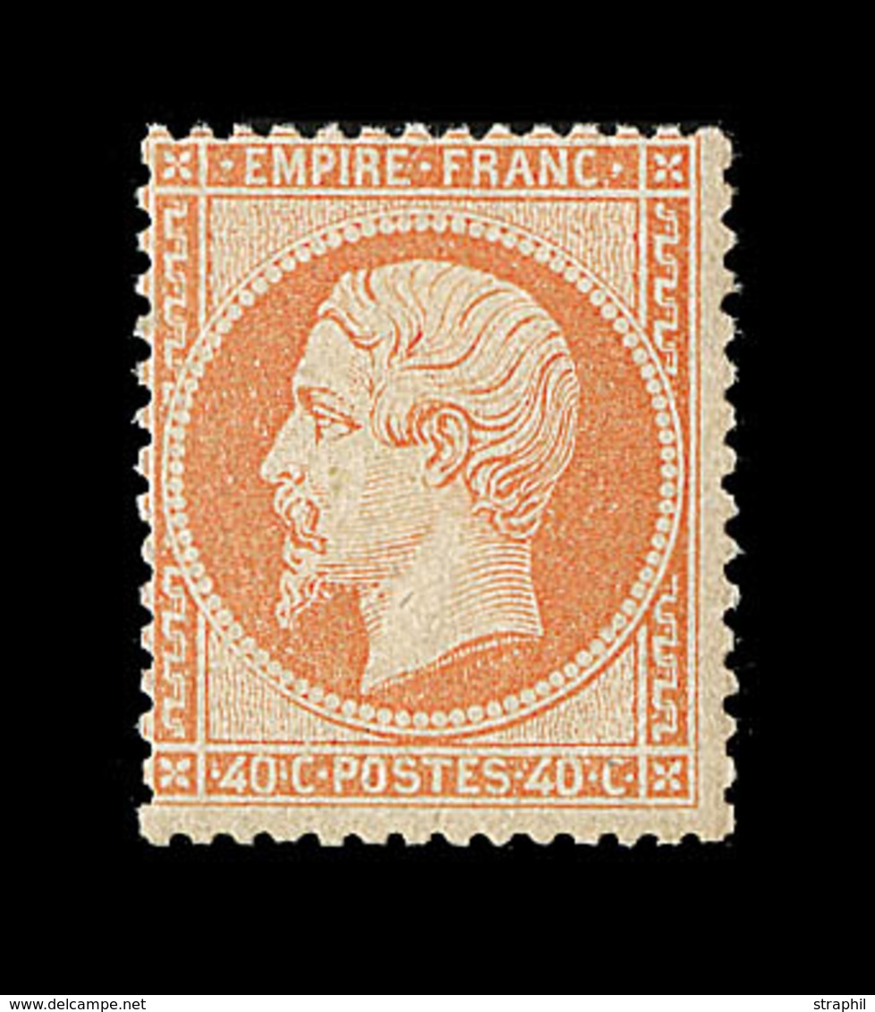 ** NAPOLEON DENTELE - ** - N°23 - 40c Orange - Signé - TB - 1862 Napoléon III.