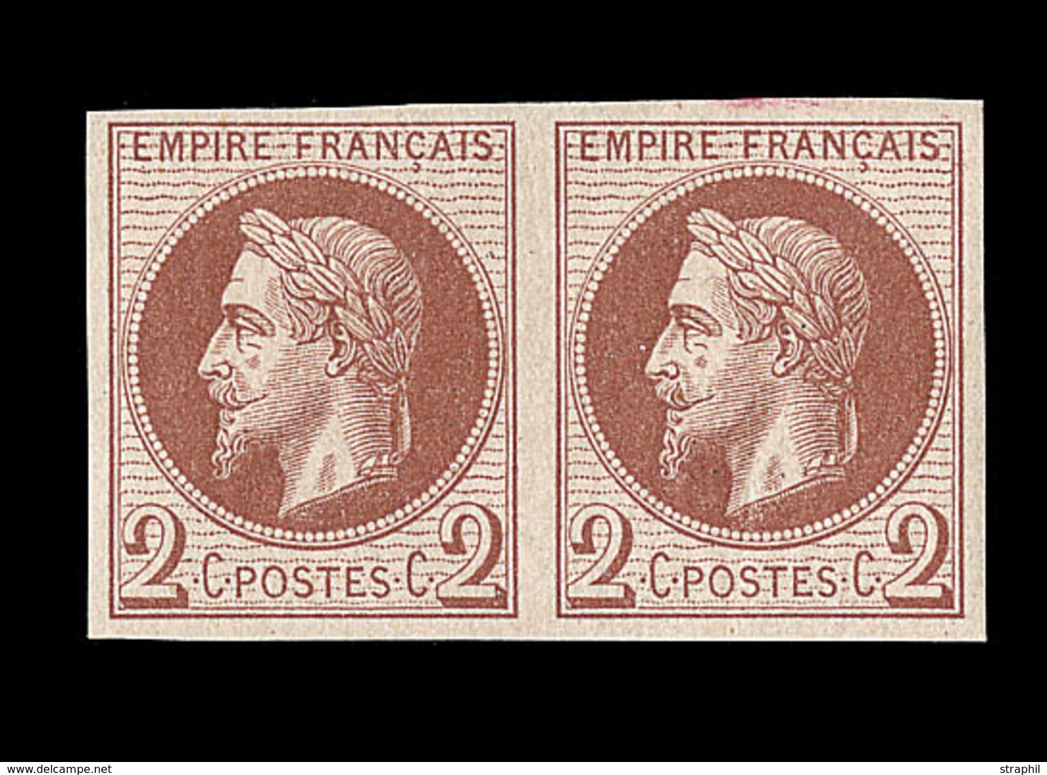 * NAPOLEON LAURE - * - N°26Af - Paire - Réimpression Rothschild - TB - 1863-1870 Napoleon III With Laurels