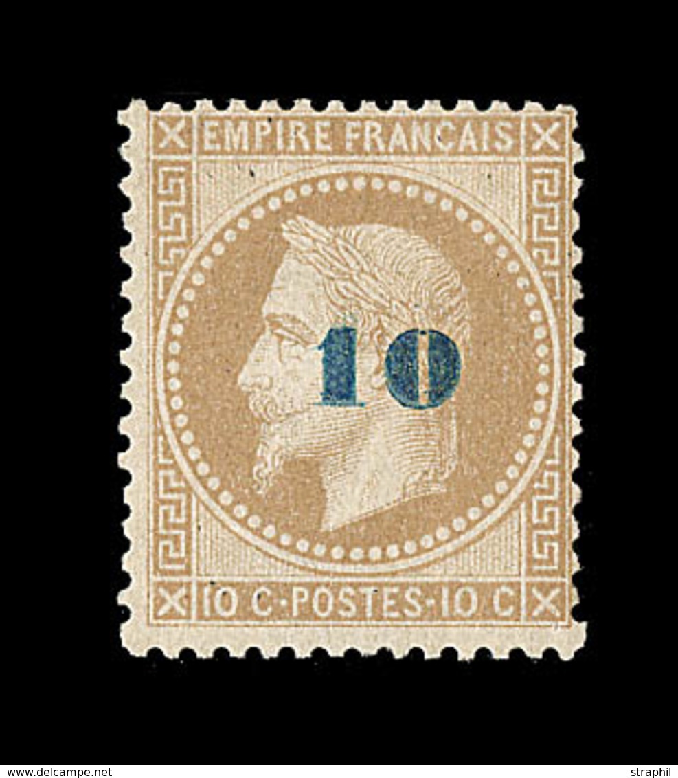 * NAPOLEON LAURE - * - N°34 - 10 S/10c Bistre - Signé A.Brun - TB - 1863-1870 Napoleon III With Laurels