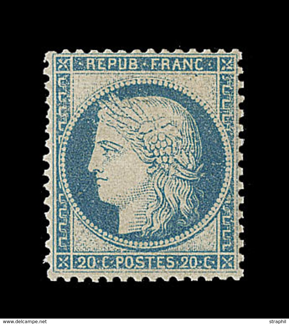 * SIEGE DE PARIS (1870) - * - N°37 - 20c Bleu - Charn. Légère - Signé - TB - 1870 Belagerung Von Paris
