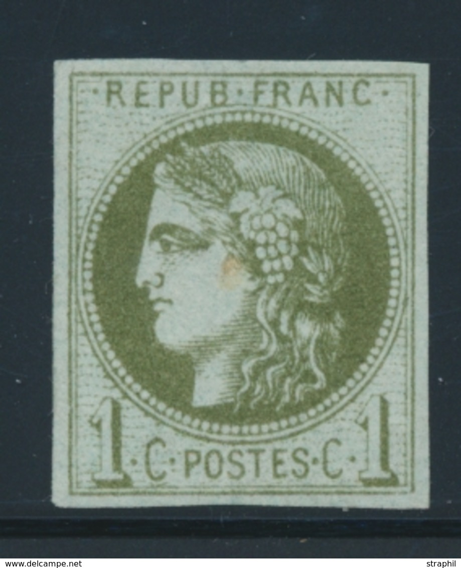 (**) EMISSION DE BORDEAUX - (**) - N°39A - Report 1 - 1 Pt Rousseur - Sinon TB - 1870 Bordeaux Printing