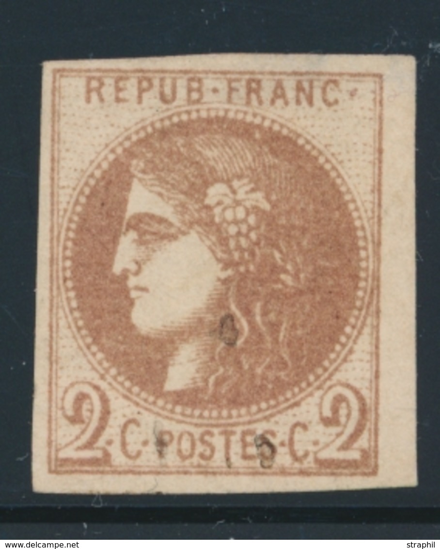 O EMISSION DE BORDEAUX - O - N°40A - 2c Chocolat - Clair - Asp. TB - 1870 Bordeaux Printing