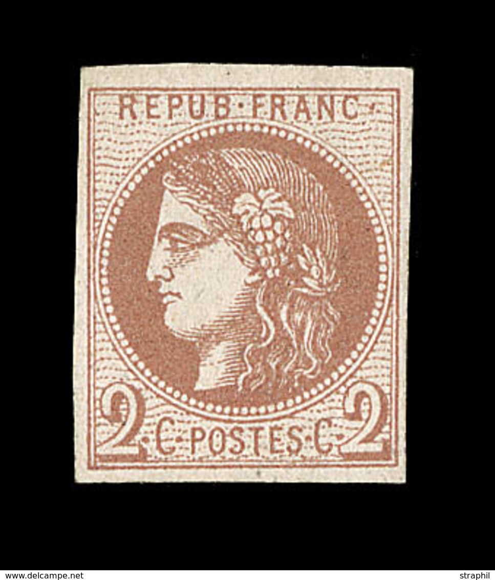 * EMISSION DE BORDEAUX - * - N°40B - Report 2 - Signé Calves - TB - 1870 Ausgabe Bordeaux