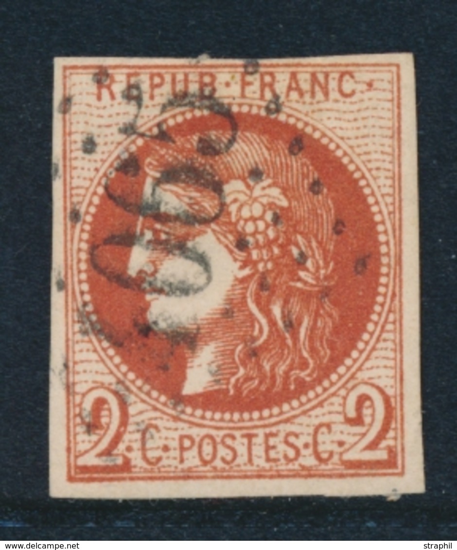O EMISSION DE BORDEAUX - O - N°40Ba - 2c Rouge Brique - Obl GC 4065 - TB - 1870 Ausgabe Bordeaux