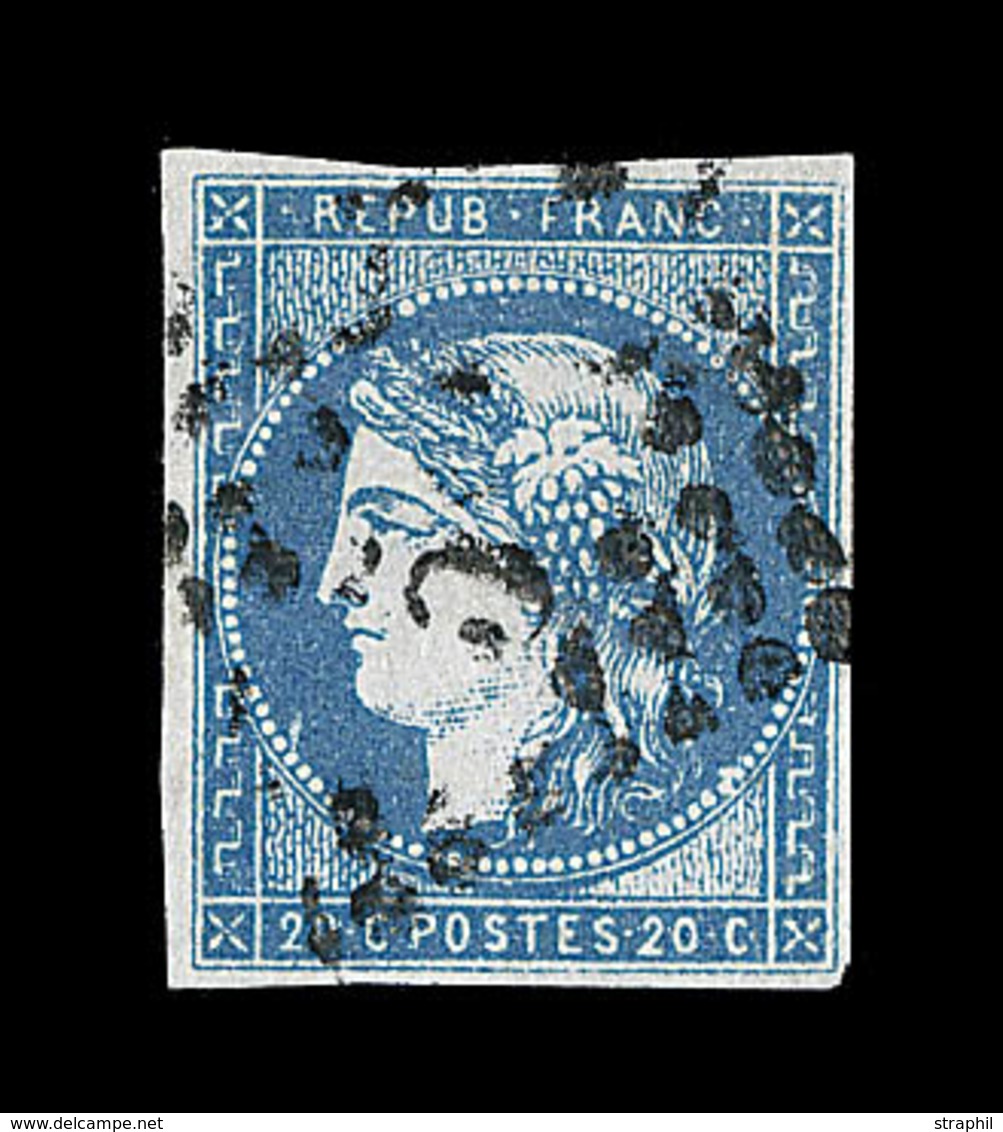 O EMISSION DE BORDEAUX - O - N°44A - Report 1 - Signé JF. Brun - TB - 1870 Bordeaux Printing