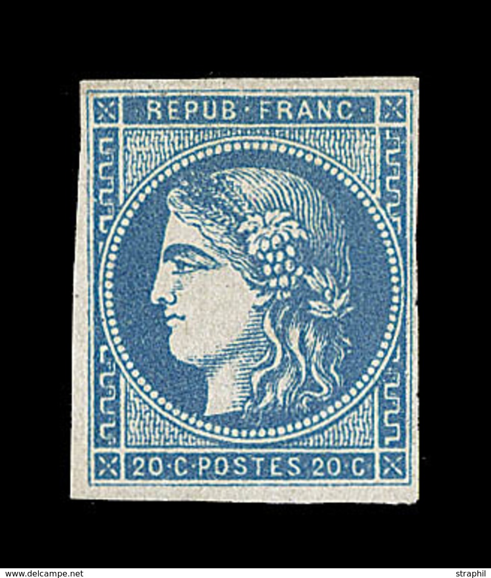 * EMISSION DE BORDEAUX - * - N°45B - Report 2 - Signé Calves/Roig - TB - 1870 Bordeaux Printing