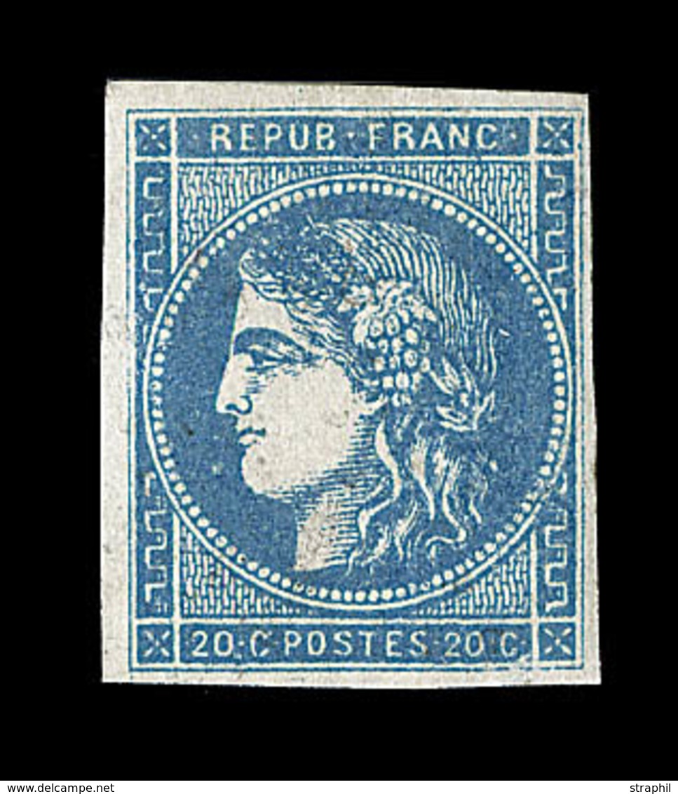 * EMISSION DE BORDEAUX - * - N°45B - Report 2 - Char. Lég. - TB - 1870 Bordeaux Printing