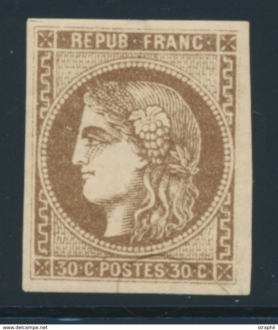 ** EMISSION DE BORDEAUX - ** - N°47 - 30c Brun - TB/SUP - 1870 Ausgabe Bordeaux