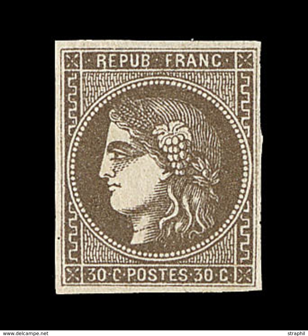 ** EMISSION DE BORDEAUX - ** - N°47 - 30c Brun - TB - Signé Jamet - TB - 1870 Bordeaux Printing