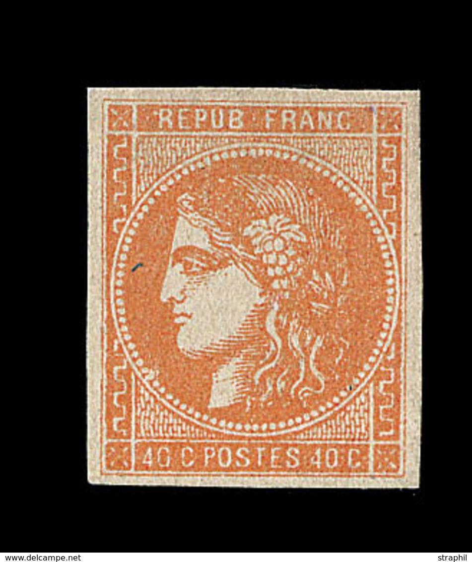 * EMISSION DE BORDEAUX - * - N°48 - 40c Orange - TB - 1870 Bordeaux Printing