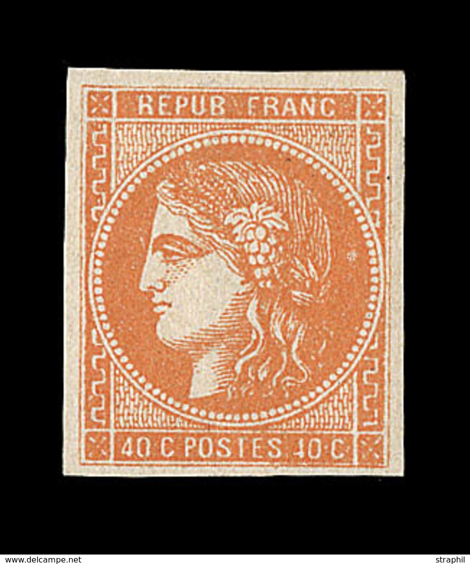 * EMISSION DE BORDEAUX - * - N°48 - 40c Orange - TB - 1870 Ausgabe Bordeaux