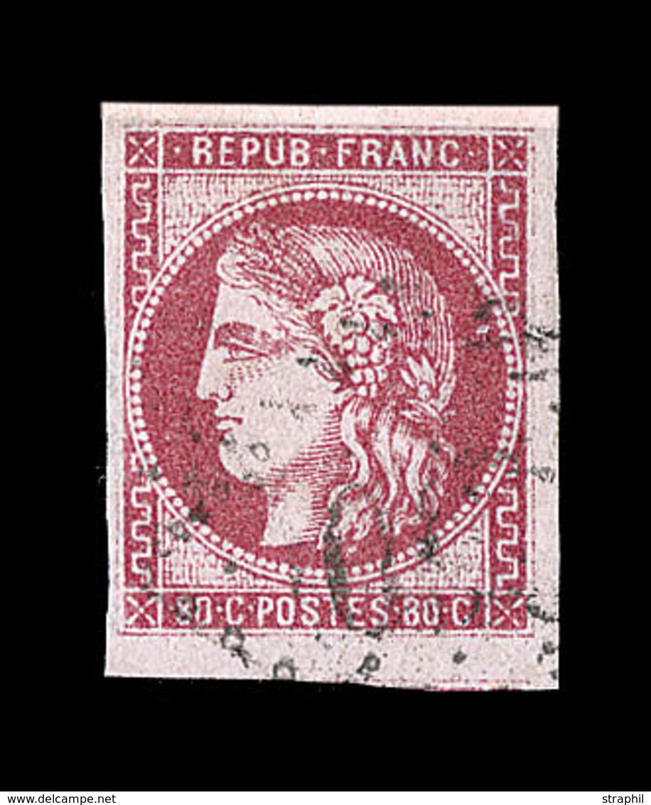O EMISSION DE BORDEAUX - O - N°49 - Filet Voisin - 3 Belles Marges - TB - 1870 Bordeaux Printing