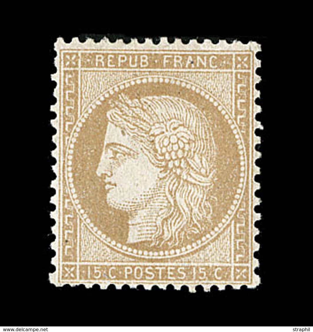 * CERES III ème REPUBLIQUE - * - N°59 - 15c Bistre - Signé Calves - TB - 1871-1875 Ceres