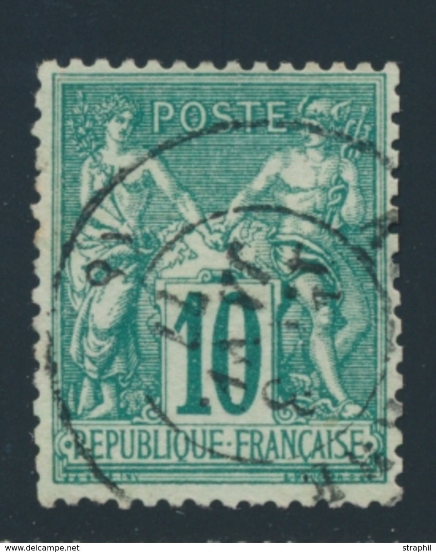 O TYPE SAGE - O - N°76 - 10c Vert - Belle Obl. - TB - 1876-1878 Sage (Typ I)