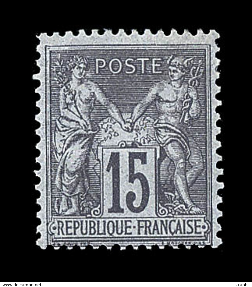 * TYPE SAGE - * - N°77 - 15c Gris Foncé - Signé - TB - 1876-1878 Sage (Typ I)
