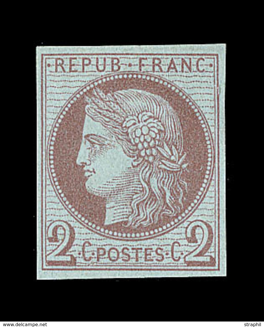 (*) ESSAIS - (*) - N°51 - 2c Brun S/azuré - ND - TB - Unused Stamps