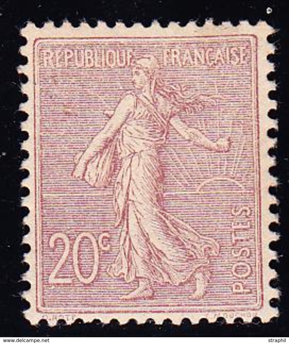 ** TYPE SEMEUSE LIGNEE - ** - N°131 - 20c Brun Lilas Pâle - Luxe - TB - 1903-60 Säerin, Untergrund Schraffiert