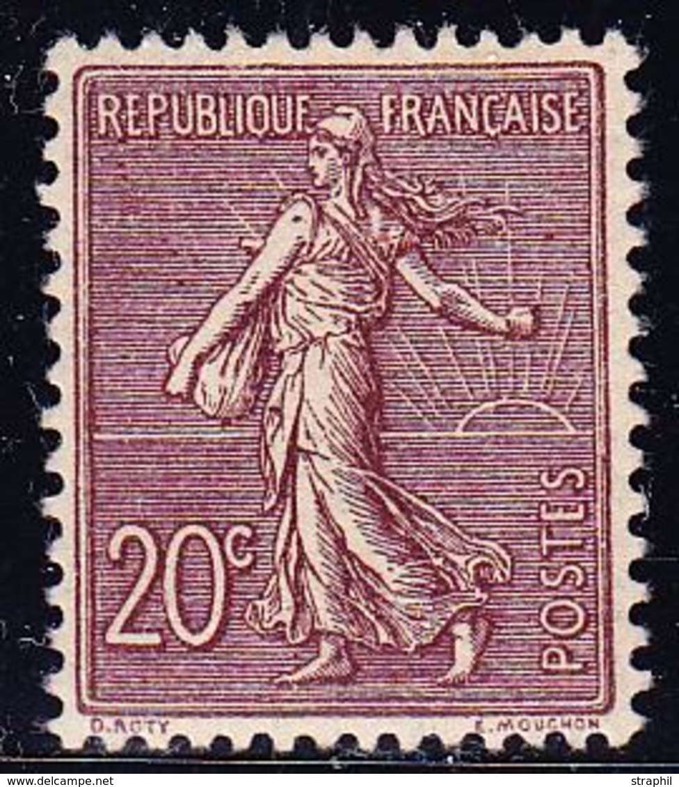 ** TYPE SEMEUSE LIGNEE - ** - N°131a - 20c Brun Lilas Foncé - Luxe - TB - 1903-60 Säerin, Untergrund Schraffiert