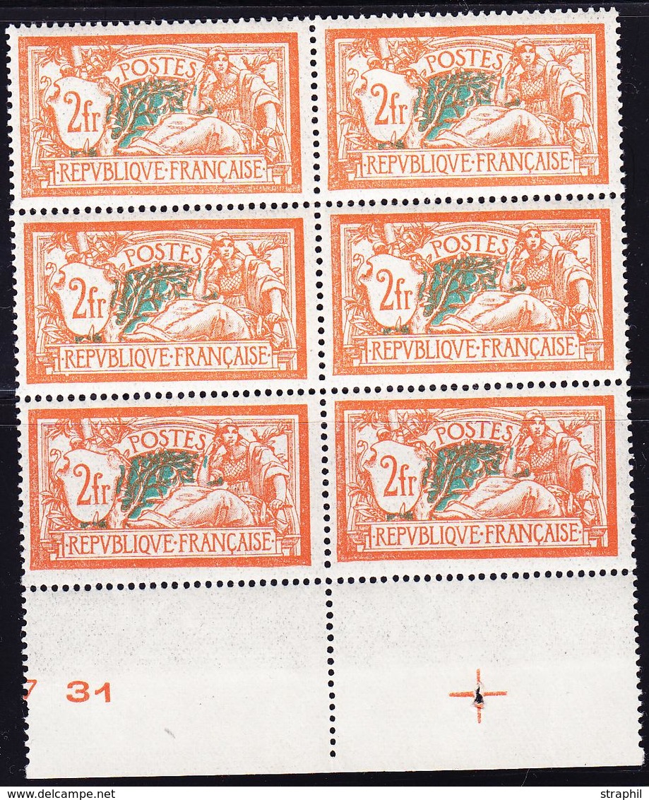 ** PERIODE SEMI-MODERNE - ** - N°145 - Bloc De 6 - BdF + Croix De Repère - TB - Unused Stamps