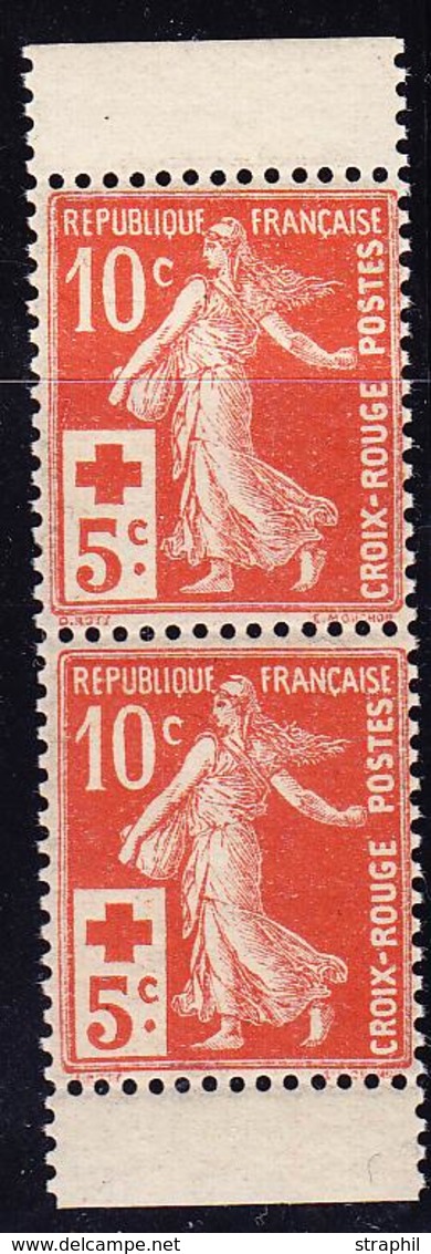 ** PERIODE SEMI-MODERNE - ** - N°147b - 10c + 5c Croix Rouge - Paire Verticale De Carnet - TB - Unused Stamps