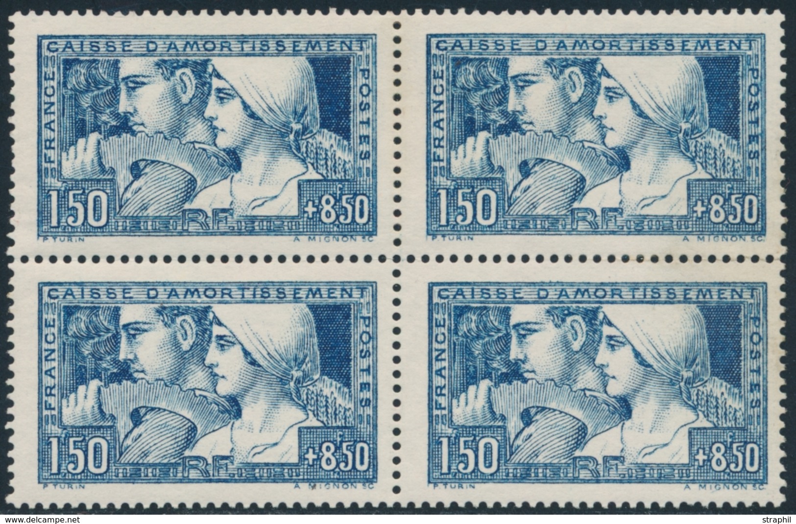 * PERIODE SEMI-MODERNE - * - N°252 - Bloc De 4 - Gomme étalée - TB - Unused Stamps