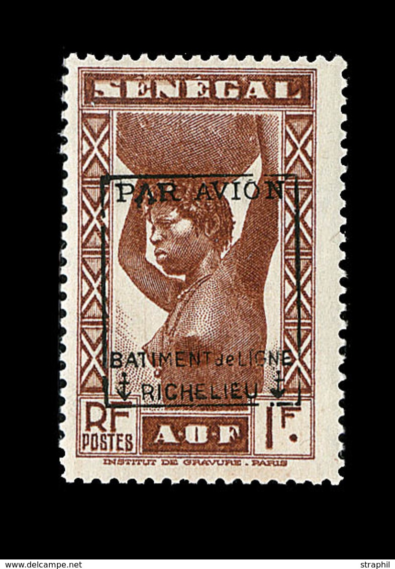 ** POSTE AERIENNE MILITAIRE - ** - N°6 -1F Brun - SENEGAL - Signé Calves - TB - Military Airmail