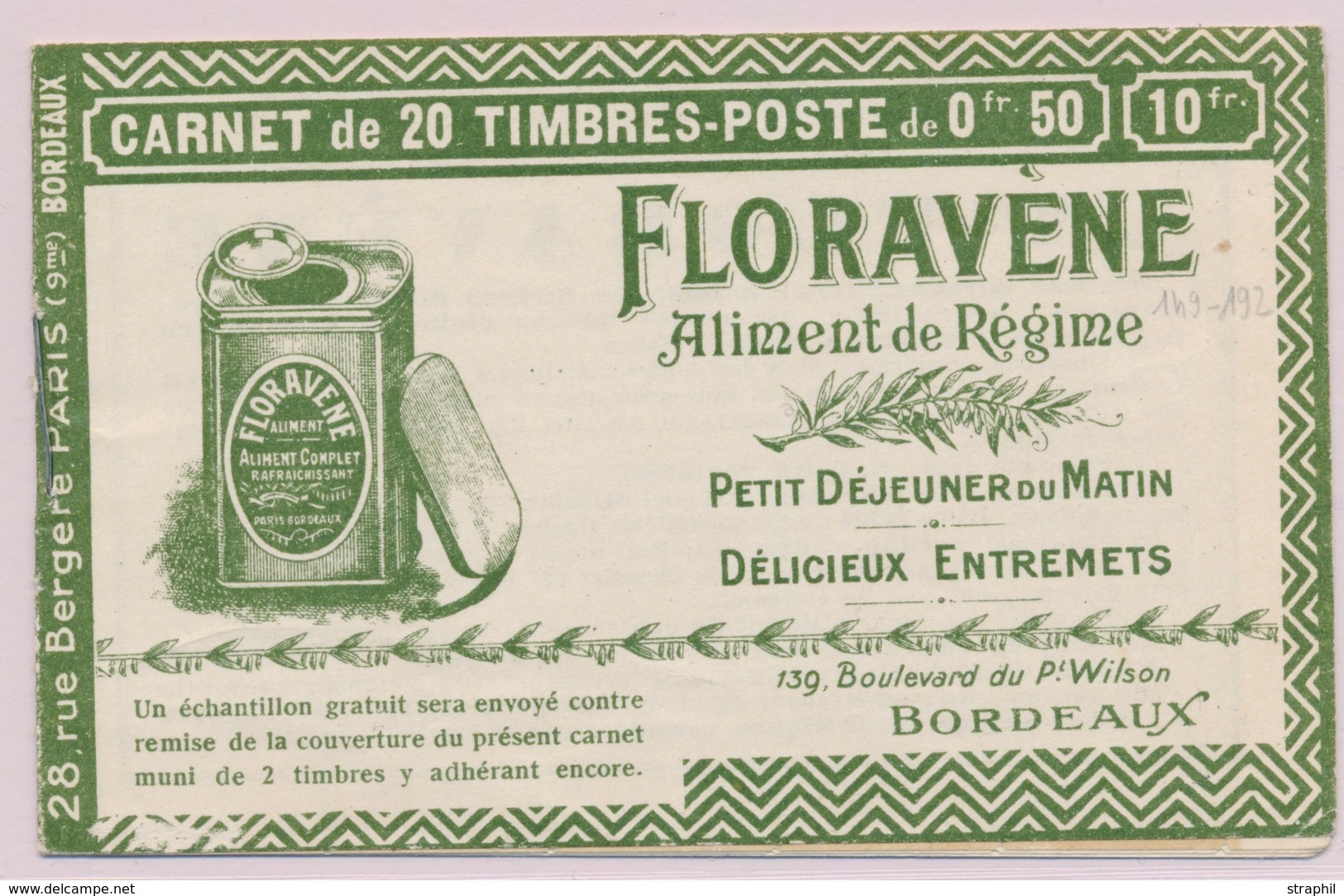 ** CARNETS ANCIENS - ** - N°257 C10 - FLORAVENE - TB - Other & Unclassified