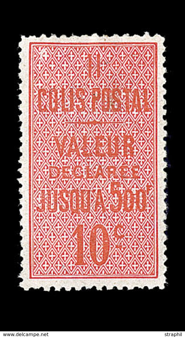 * COLIS POSTAUX - * - N°2 - 10c Rouge - Dent. 12½ - Sig. Diéna -TB - Mint/Hinged