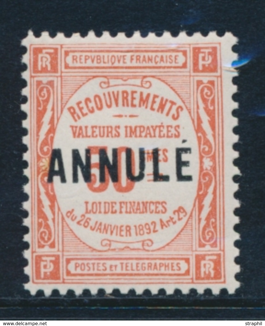 ** COURS D'INSTRUCTION - TIMBRES TAXE - ** - N°47 CI1 - 50c Rouge -1 Pt De Rousseur Sinon TB - Lehrkurse