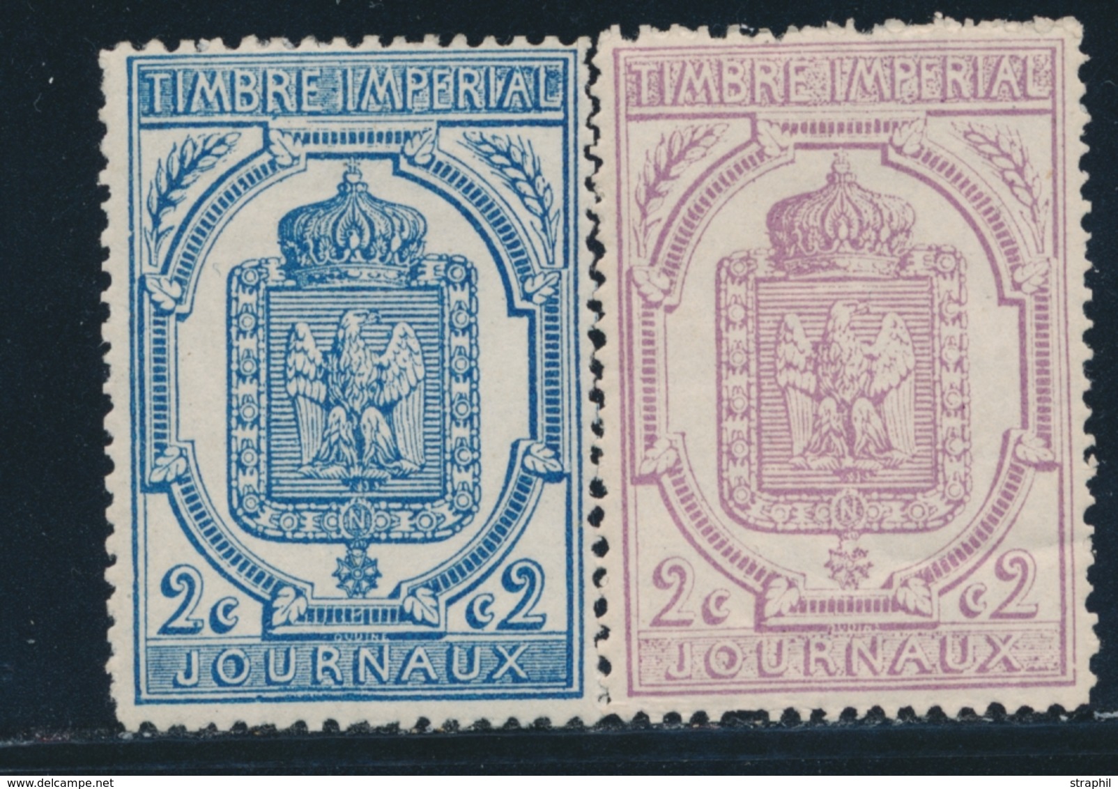 * TIMBRES JOURNAUX - * - N°7/8 - 2c Lilas Et Bleu - TB - Newspapers
