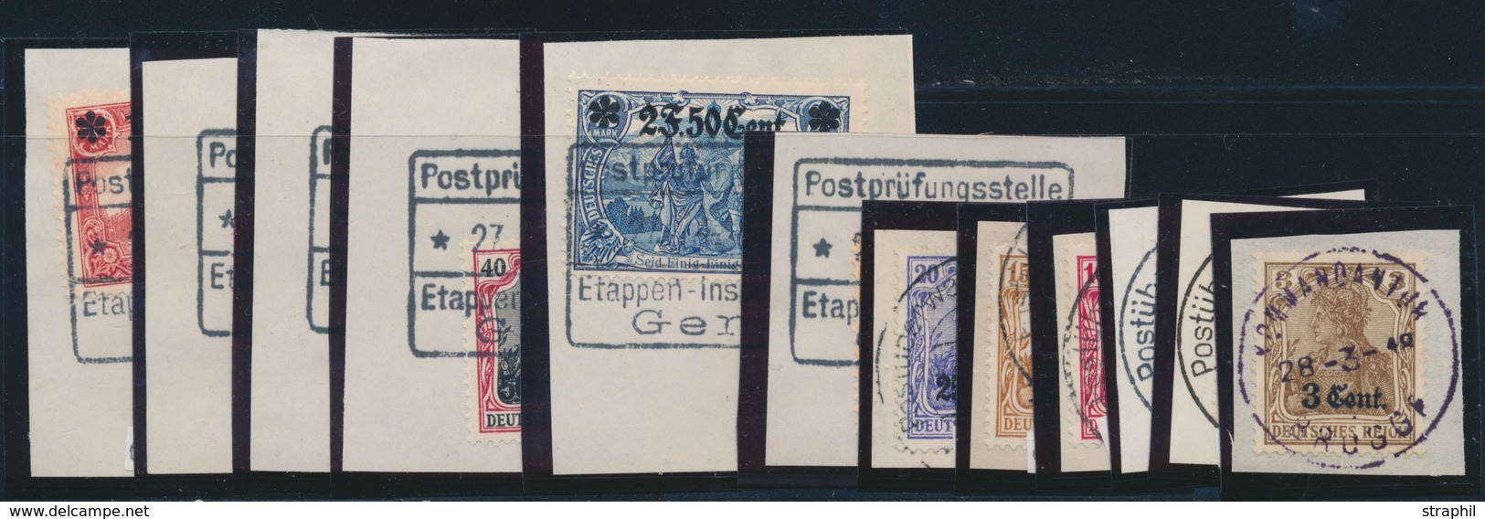F POSTES D'ETAPES - F - N°26/37 - Obl. Div Dt Etappen GENT - TB - War Stamps