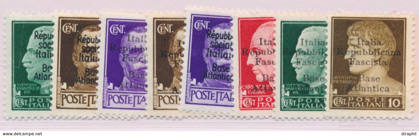 * BASE NAVALE ITALIENNE - * - N°1, 3/6, 10/12 - 8 Valeurs - TB - War Stamps