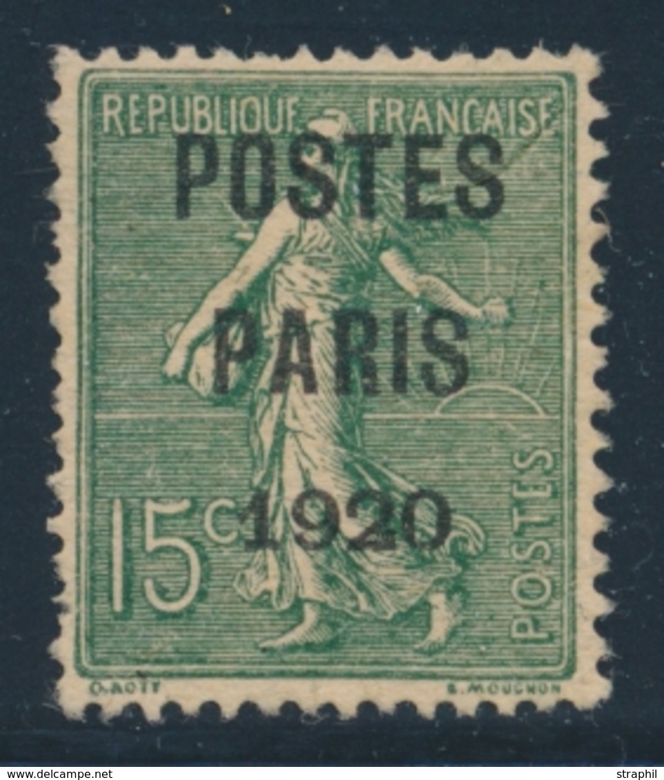 * PREOBLITERES - * - N°25 - Papier GC - TB Centrage - Comme ** - Signé Calves - B/TB - 1893-1947