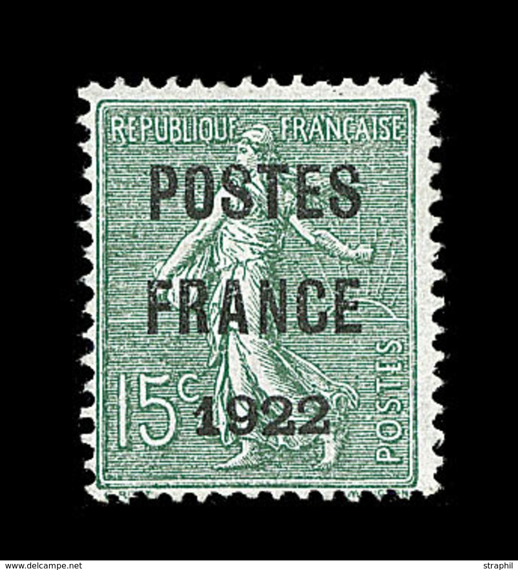 (*) PREOBLITERES - (*) - N°37 - 15c Olive- Signé Brun - TB - 1893-1947