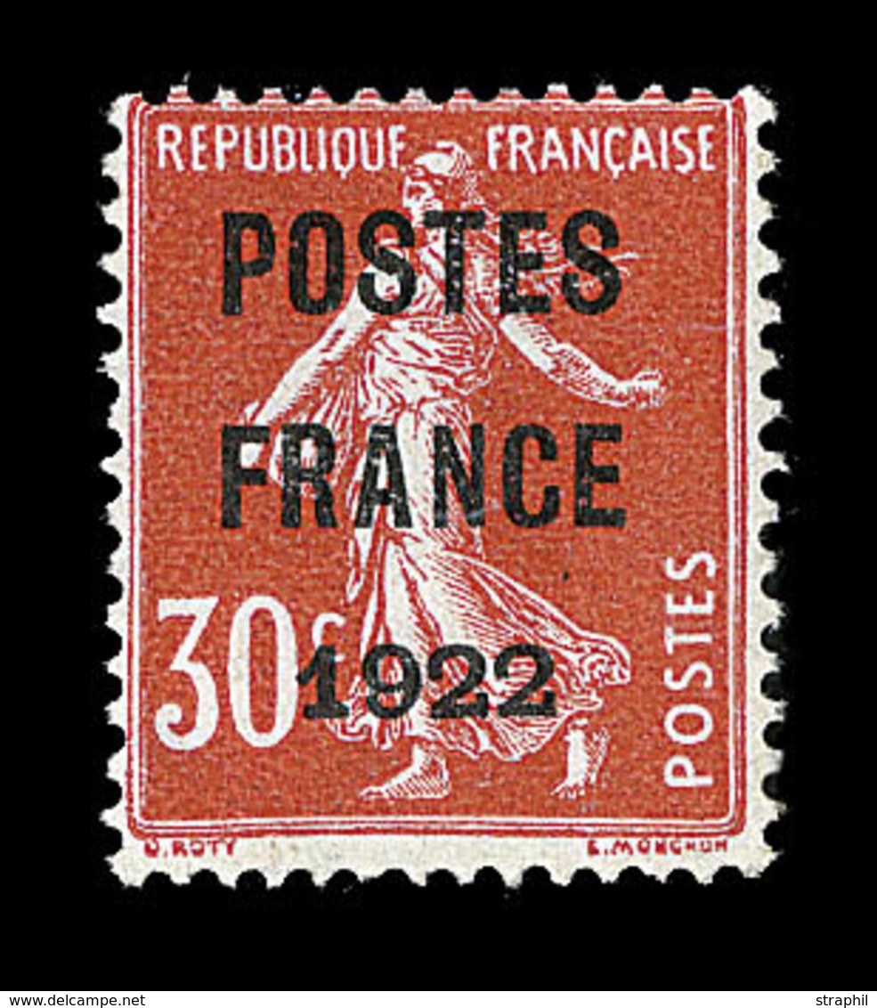 * PREOBLITERES - * - N°38 - 30c Rouge - Signé Scheller - TB - 1893-1947