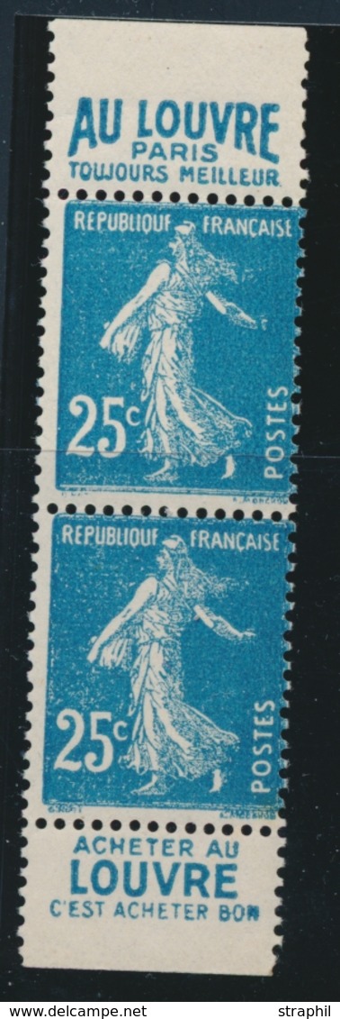 ** BANDES PUBLICITAIRES - ** - N°140 - Paire Vert. De Carnet Du LOUVRE - TB - Other & Unclassified