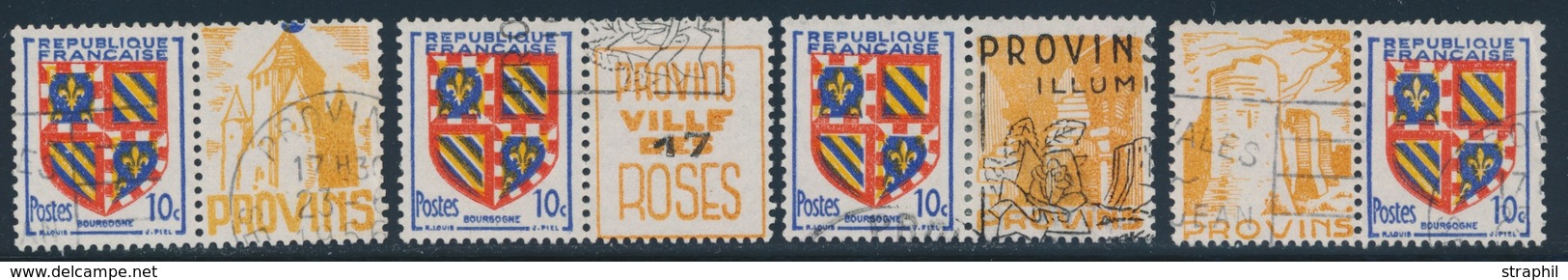 O BANDES PUBLICITAIRES - O - N°834 (x4) Avec PUB PROVINS - Ville Des Roses - TB - Other & Unclassified