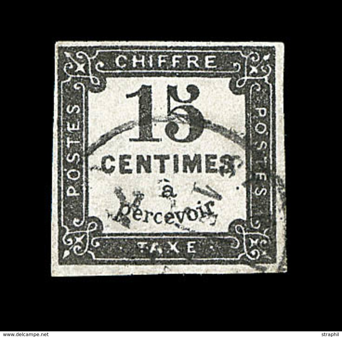 O TIMBRES TAXE - O - N°4 - 15c Noir - Signé Calves - TB - 1859-1959 Postfris