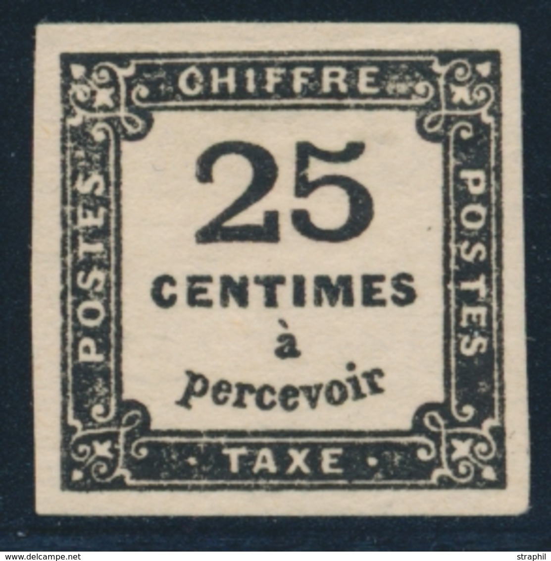 * TIMBRES TAXE - * - N°5 - 25c Noir - TB - 1859-1959 Mint/hinged