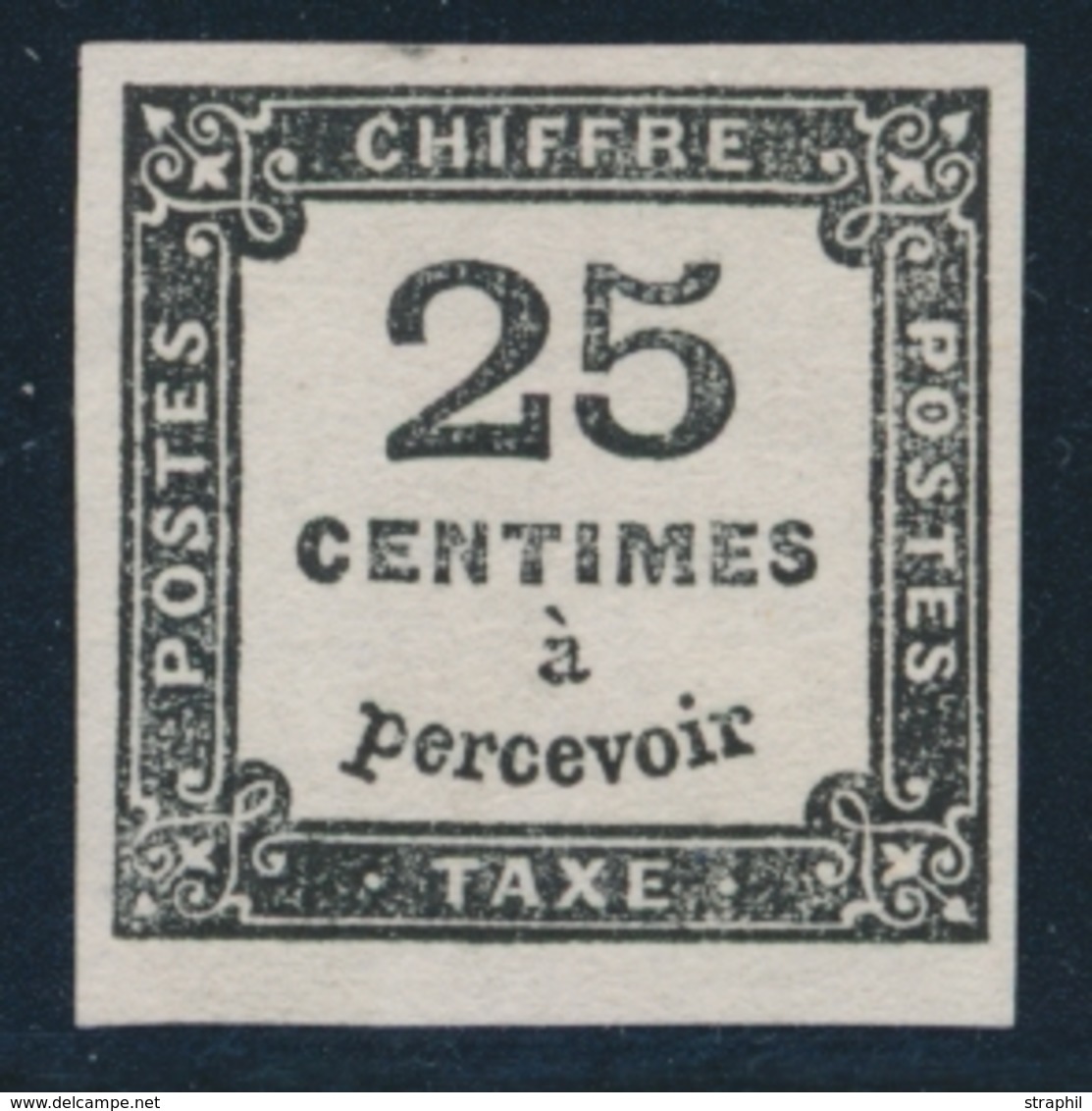 (*) TIMBRES TAXE - (*) - N°5 - 25c Noir - TB - 1859-1959.. Ungebraucht