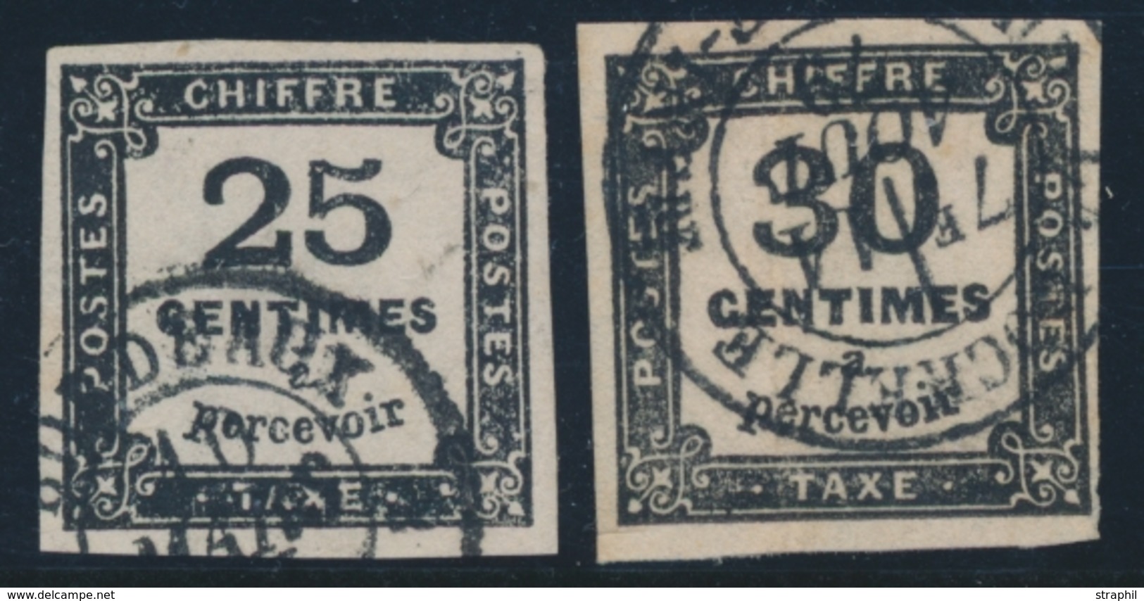 O TIMBRES TAXE - O - N°5/6 - Les 2 Val. - TB - 1859-1959 Mint/hinged