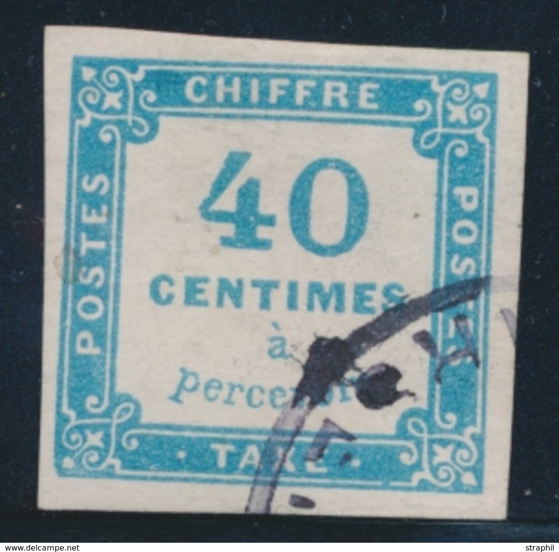 O TIMBRES TAXE - O - N°7 - 40c Bleu - TB - 1859-1959 Postfris